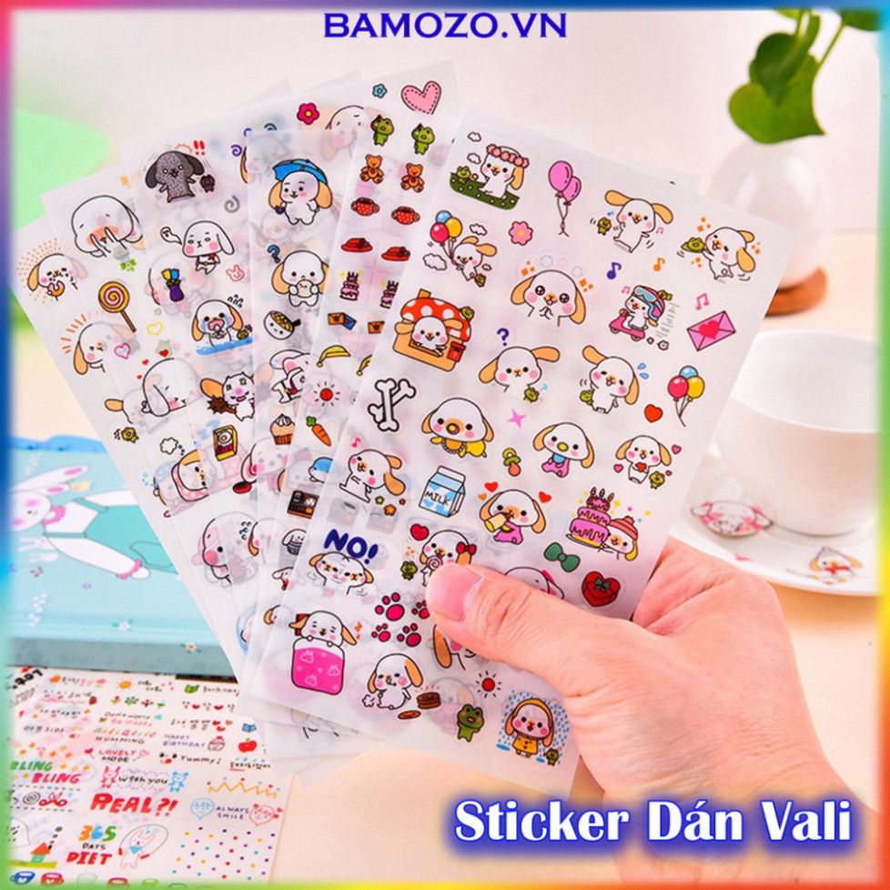 Sticker Cute Bamozo Shop Dán Trang Trí Hoạt Hình Cho Vali Laptop Mũ Bảo Hiểm Quà Tặng Cực Đẹp Vô Cùng Đáng Yêu