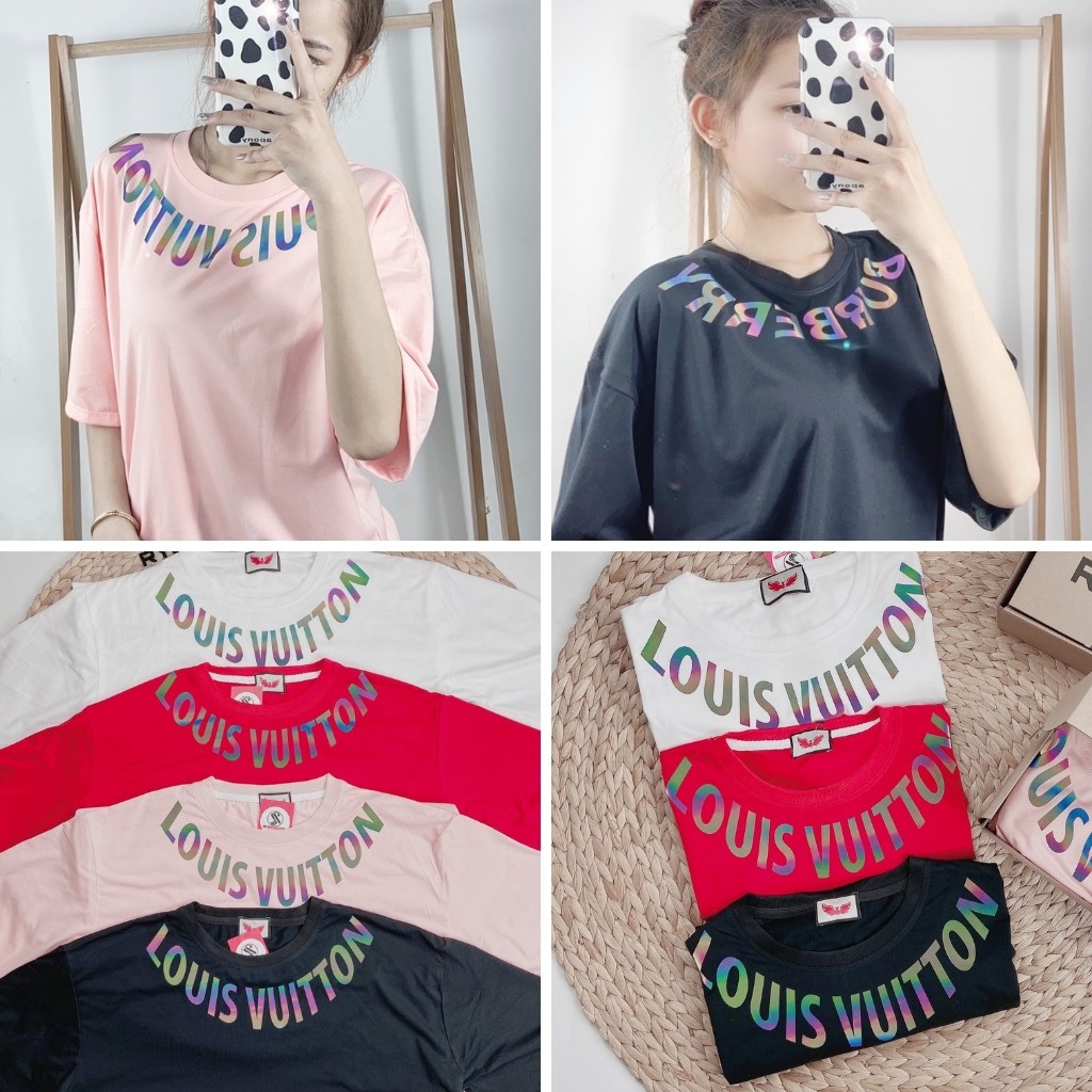 Áo Thun unisex Phản Quang Louis Viền Cổ form rộng tay lỡ chất Cotton freesize cho nam và nữ, co giãn thoải mái PQ28 4T | BigBuy360 - bigbuy360.vn