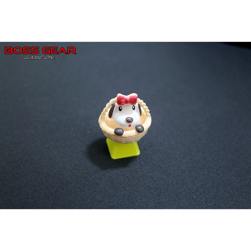 Keycap Lẻ chó con trong giỏ cực cute ( keycap resin độc lạ )( Keycap Artisan )