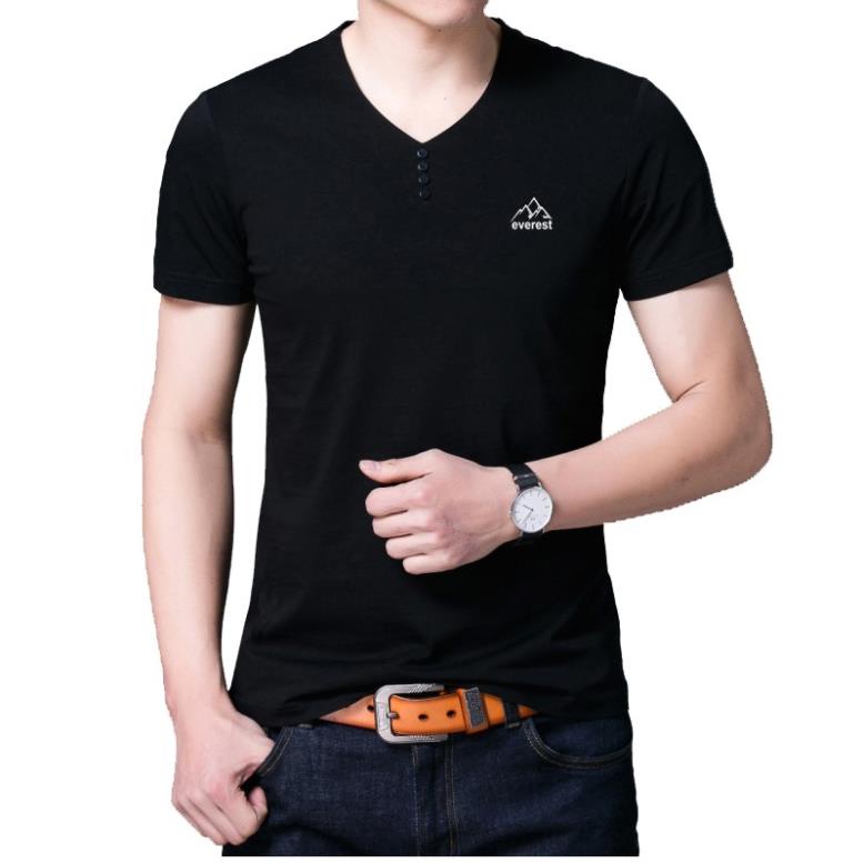Áo Thun Nam Ngắn Tay Cổ Tim Body phl BN06-Đen cao cấp Freeship