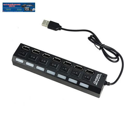 Hub USB 7 cổng có công tắc (Đen)