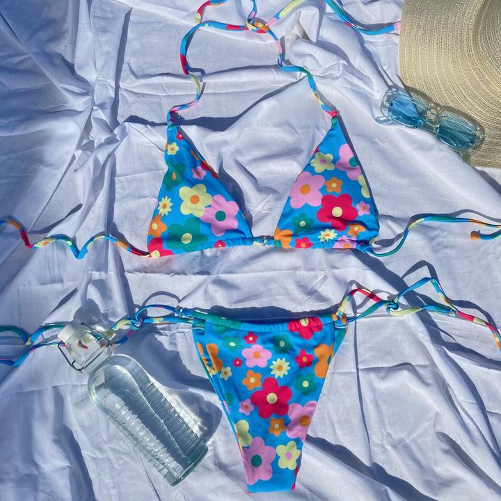 Bikini Tam Giác Basic Hoa Nhí Mặc Được 6 Kiểu