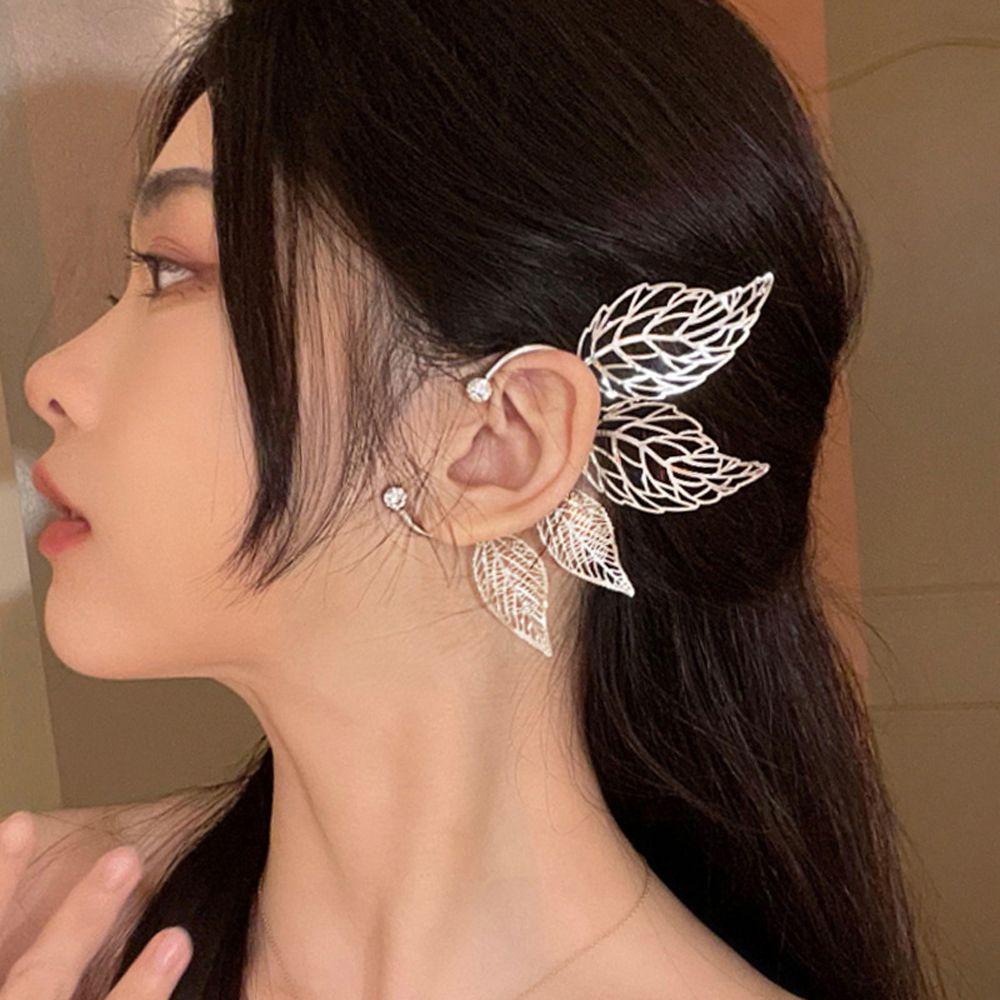 LILYES Bông Tai Hình Chiếc Lá Thời Trang Vintage Dành Cho Nữ