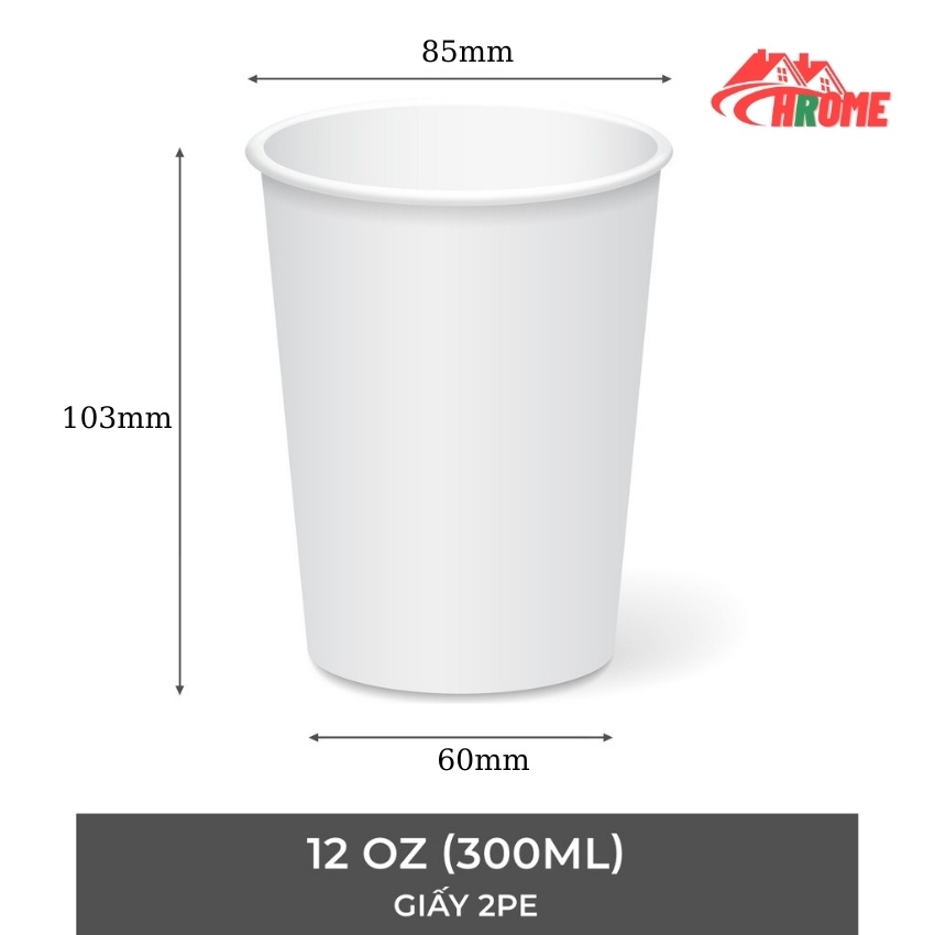 25 Chiếc Cốc giấy 12 Oz 450ML xuất khẩu Nhật Bản 4.7