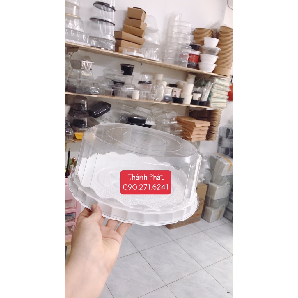 25 Hộp H40 đựng bánh bông lan 25cm - Hộp đựng rau câu 3D - Hộp đựng rau câu cá chép