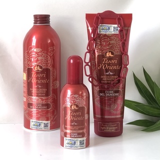Sữa Tắm  Nước Hoa Ý Hương Hoa Thanh Long Chai Màu Đỏ Tesori D'Oriente Italia 250ml - 500ml