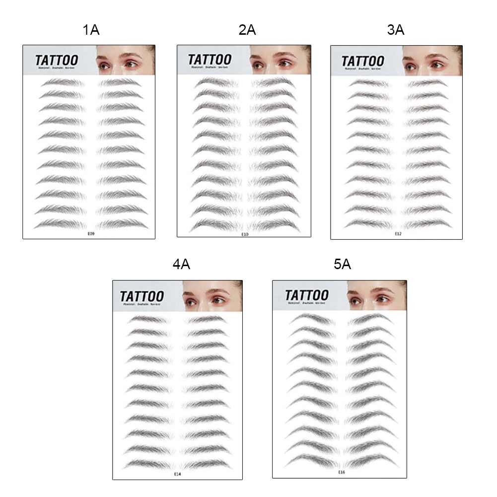(Hàng Mới Về) Miếng Dán Lông Mày Giả 3d Chống Nước