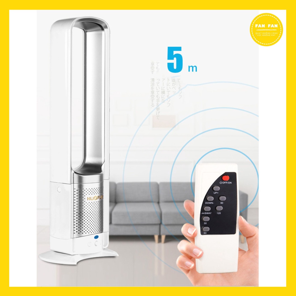 Quạt Không Cánh Lọc Không Khí NPS-CX003 -3 Tốc Độ Gió Điều Khiển Từ Xa-Lọc Không Khí Bụi Siêu Vi