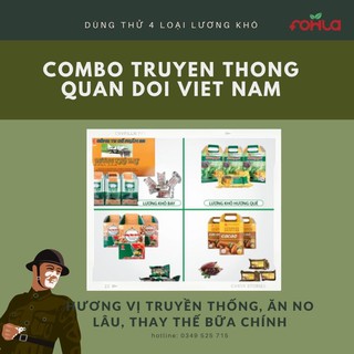 COMBO TRUYỀN THỐNG - 4 LOẠI LƯƠNG KHÔ QUÂN ĐỘI TRUYỀN THỐNG