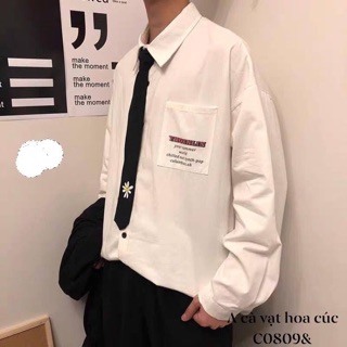 Áo sơmi kèm cà vạt hoa cúc - C