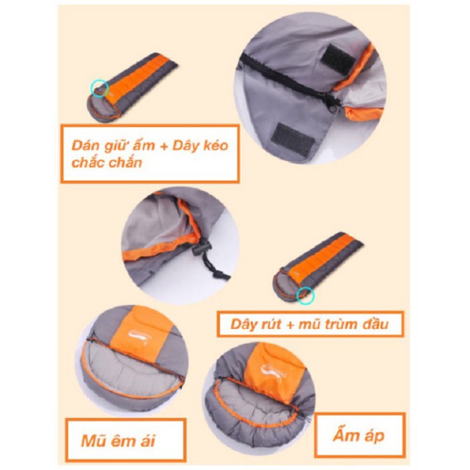 Túi ngủ văn phòng, túi ngủ mùa đông cho người lớn, hàng chuẩn 100% cotton | BigBuy360 - bigbuy360.vn