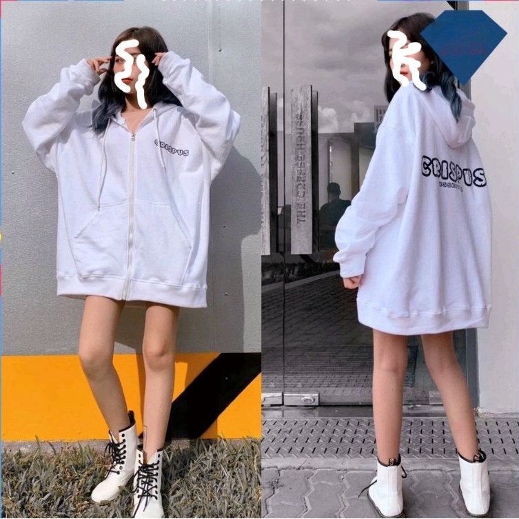 ÁO HOODIE - ÁO KHOÁC NỈ NGOẠI Dây full zip  HOOIDE MỚI IN CHỮ CRISPUS