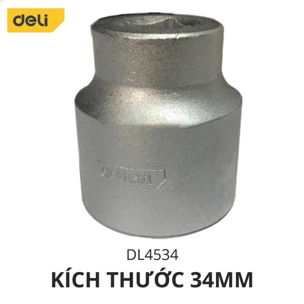 Đầu Tuýp Đầu Khẩu Lục Giác Deli - Chất Liệu Thép CR-V Cao Cấp - Đa Dạng Kích Thước Sử Dụng Cho Nhiều Mục Đích - DL4546 .