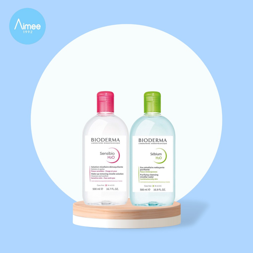 Nước Tẩy Trang BIODERMA Giúp Làm Sạch Sâu, Hỗ Trợ Trị Mụn, Da Dầu, Da Khô 500 ml, Aimee1992