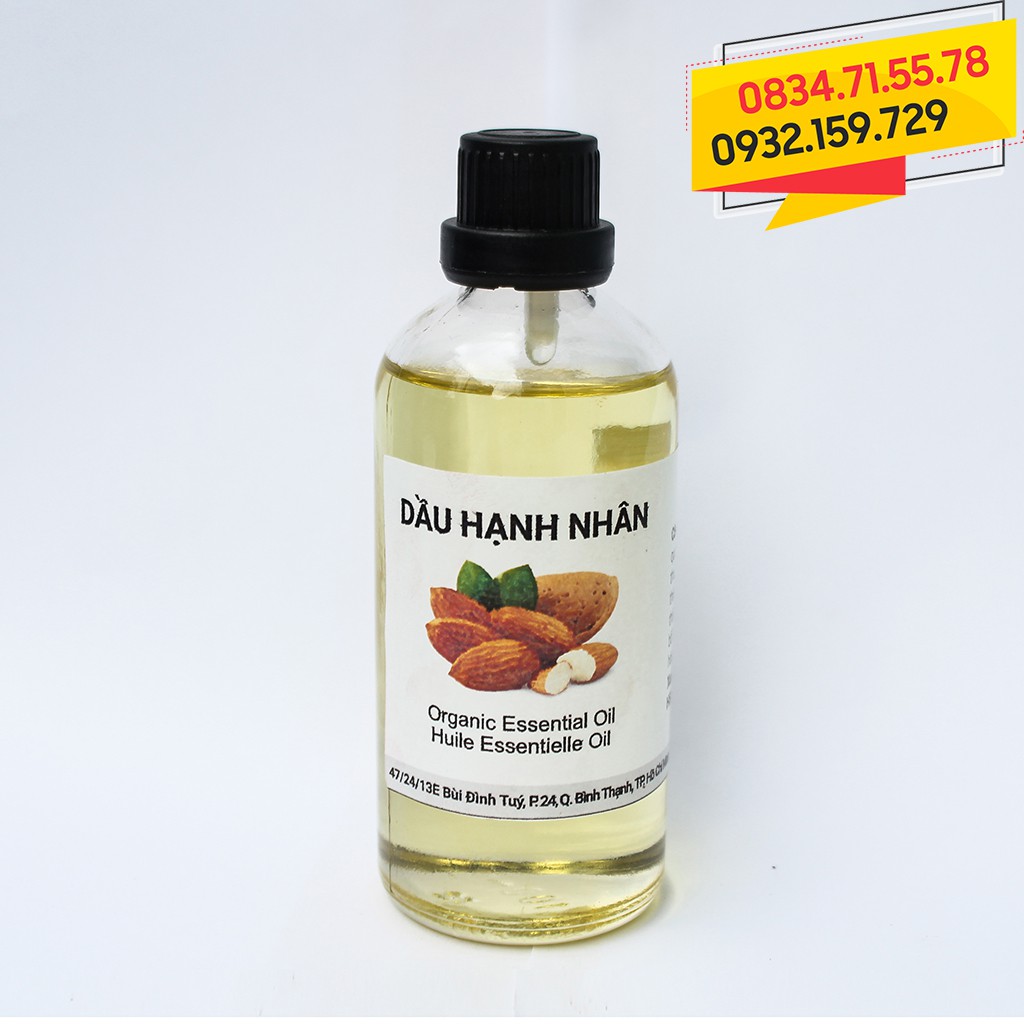 [Mã 55FMCGSALE1 giảm 10% đơn 250K] Dầu hạnh nhân ngọt (Sweet Almond Oil) - 100ml/500ml. Nguyên liệu làm mỹ phẩm,làm son