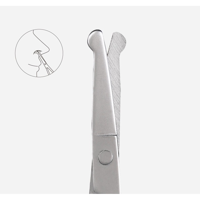 Kéo Mũi Tròn Inox Meilamei Cắt Tỉa Tóc, Lông Mũi, Lông Mi, Lông Mày An Toàn