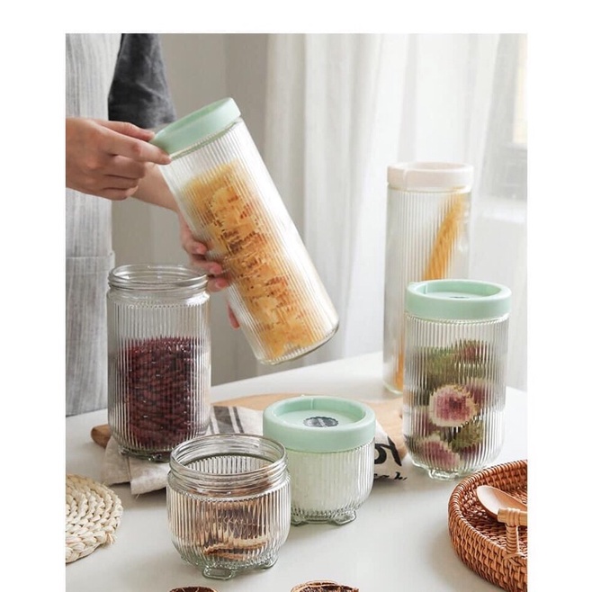 Set 6 hũ thuỷ tinh