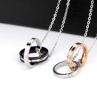 Dây chuyền đôi nhẫn LOVE dễ thương