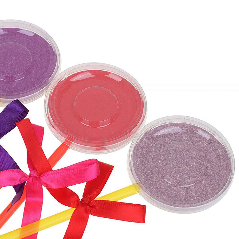 Hộp Đựng Lông Mi Giả Bằng Nhựa Trong Suốt Hình Kẹo Mút Thắt Nơ