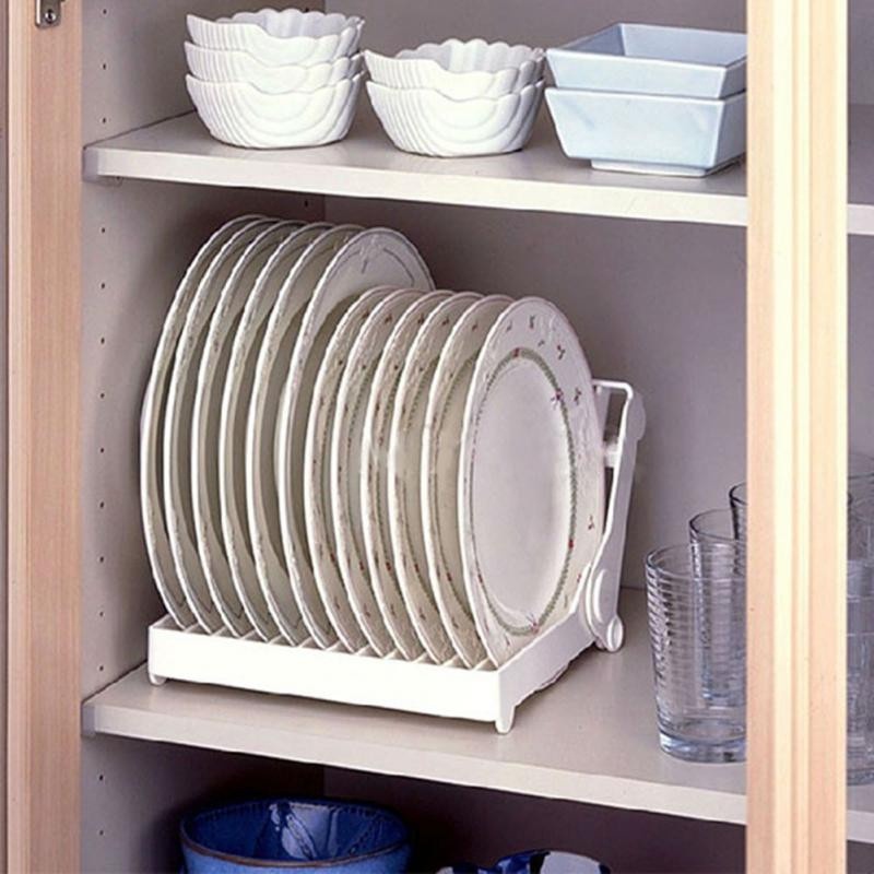 Home Kitchen Plastic Dish Rack Tools Kitchen Drainer Rack Shelf Plate Rack Organizer