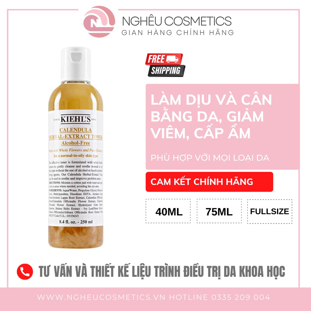 Toner Hoa Cúc Kiehl's Cấp Ẩm Làm Dịu Da Se Khít Lỗ Chân Lông Cho Da Dầu Mụn