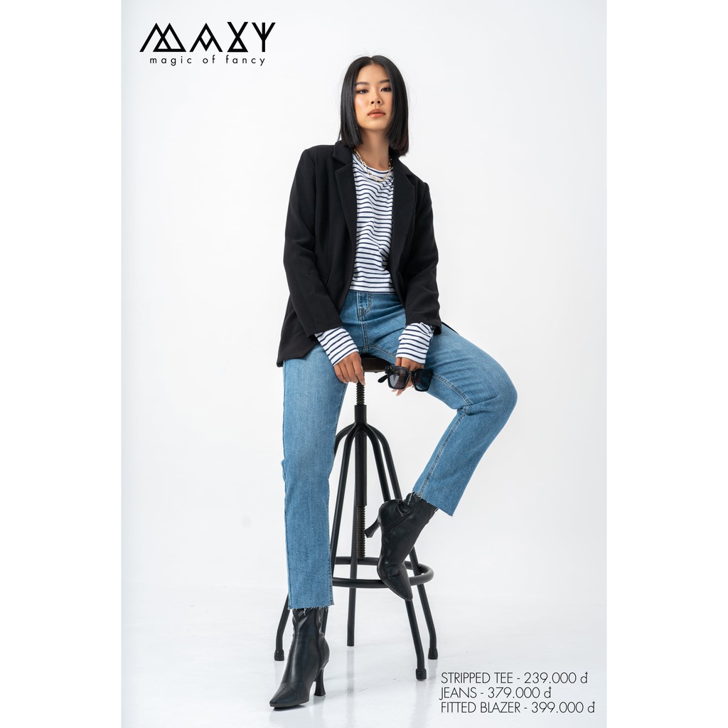 Áo blazer nữ dài tay fitted blazer Maxy Workshop | BigBuy360 - bigbuy360.vn