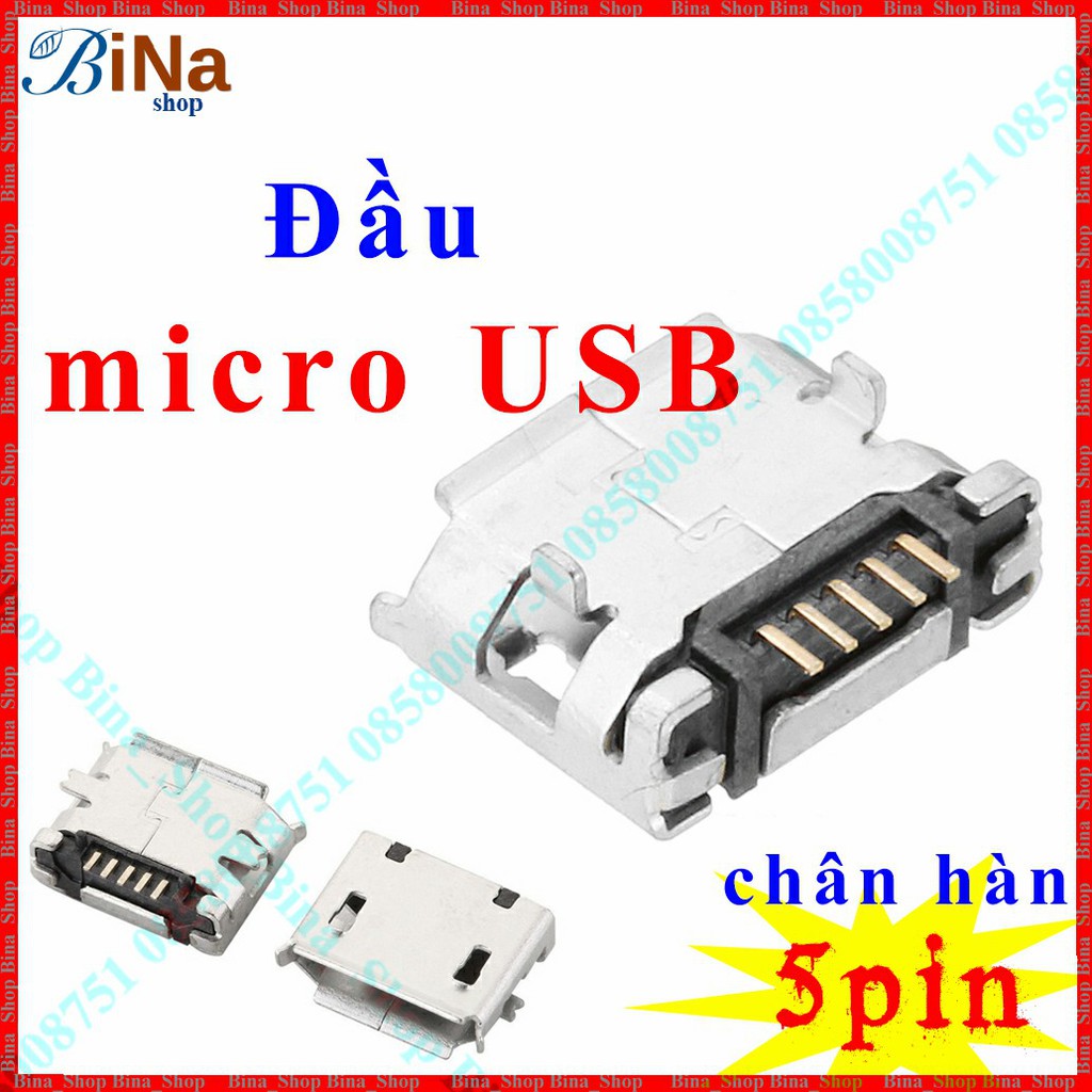 Đầu Micro USB 5 chân hàn mạch
