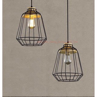 Đèn Thả ⚜️FREESHIP⚜️Đèn Thả Trần Lồng Sắt Đui Gỗ [Den Tha]
