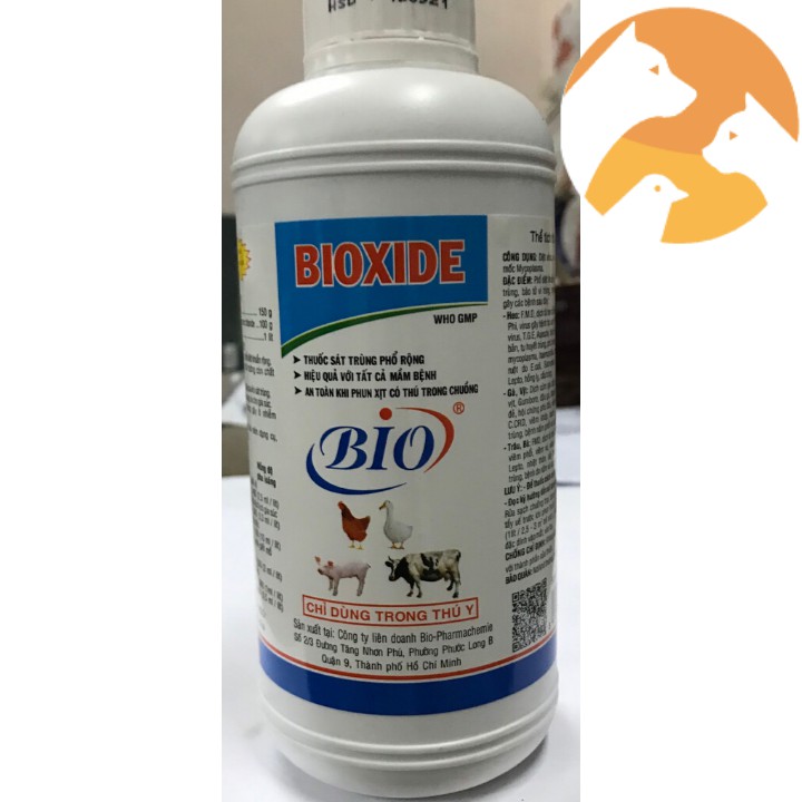 Thuốc sát trùng BIOXIDE [500 ml] hiệu quả, an toàn