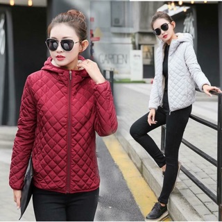 Áo khoác phao nữ lót lông order hàng quảng châu 5-10 ngày siu ấm