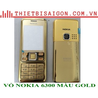 Vỏ nokia 6300 màu gold zin