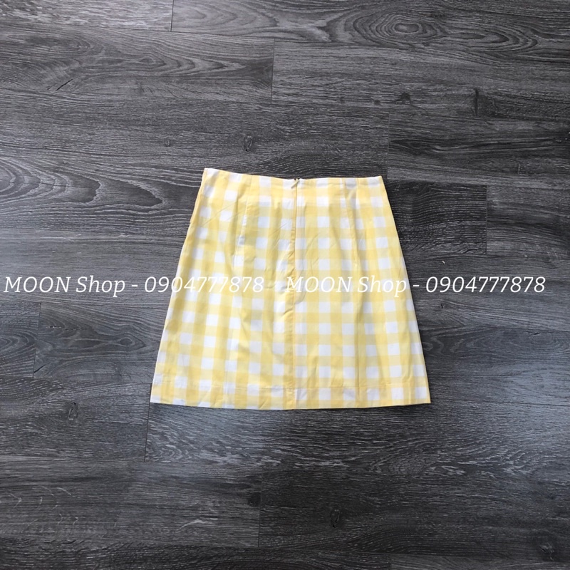 SK220222-Chân váy MNG kẻ vàng