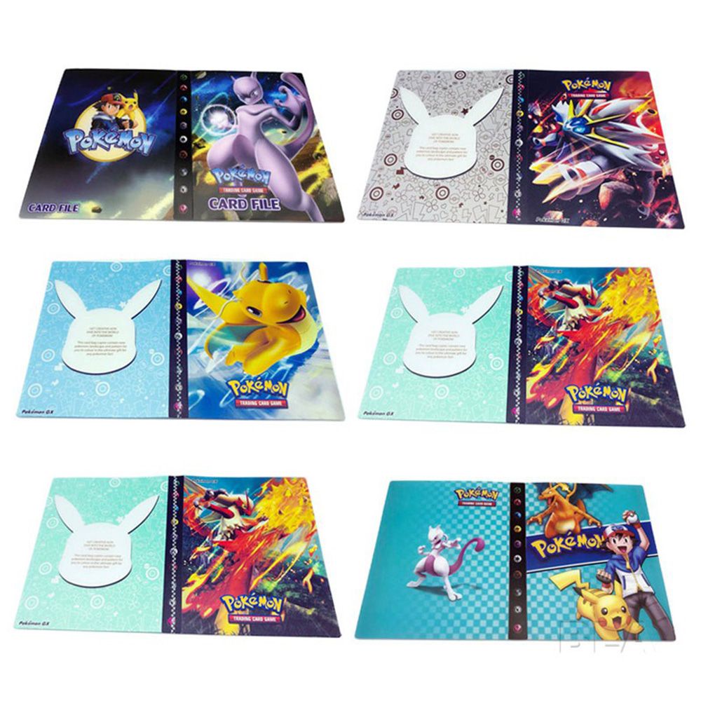 Sổ sưu tập 240 tấm thẻ bài Pokemon hai mặt bằng PVC tùy chọn họa tiết