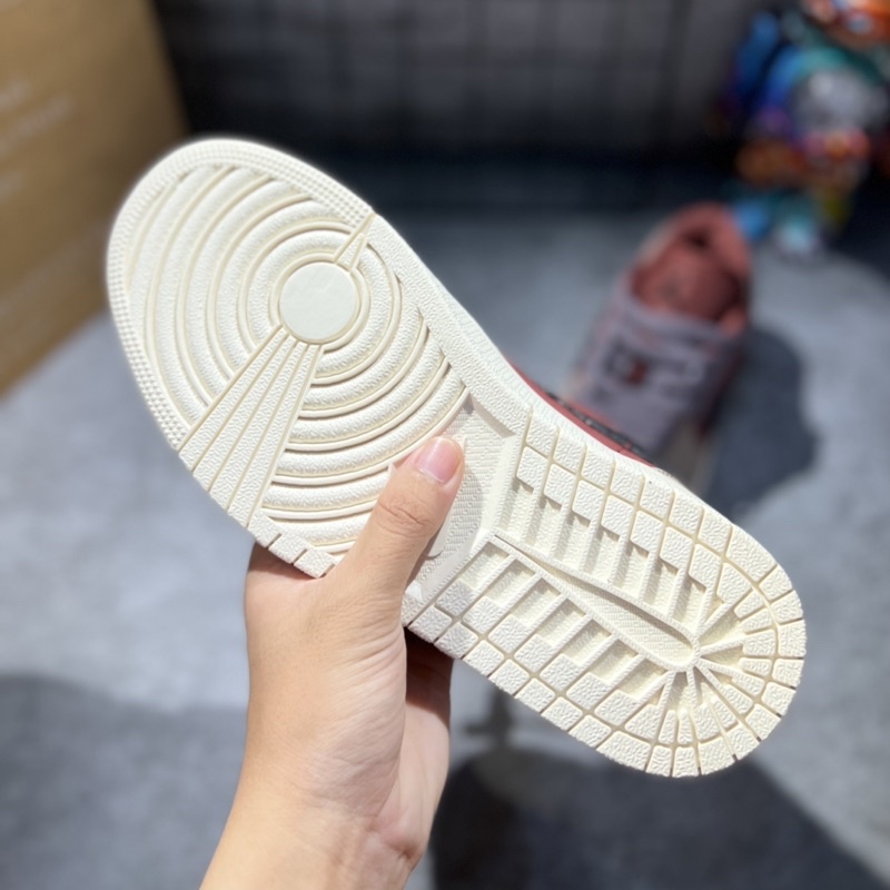 Giày Jordan đỏ kem mận thấp cổ cao cấp