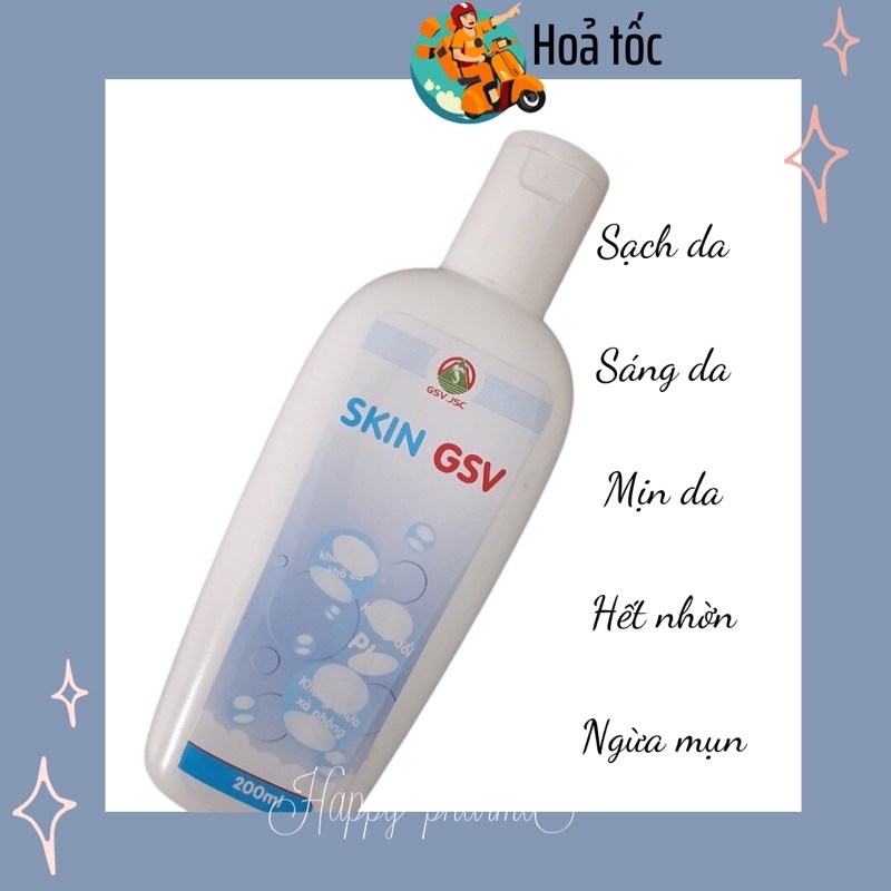 SKIN GSV - Sữa làm sạch da không chứa xà phòng 200ml