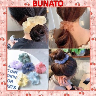 Dây chun buộc tóc vải scrunchies đẹp nhẹ nhàng SC05