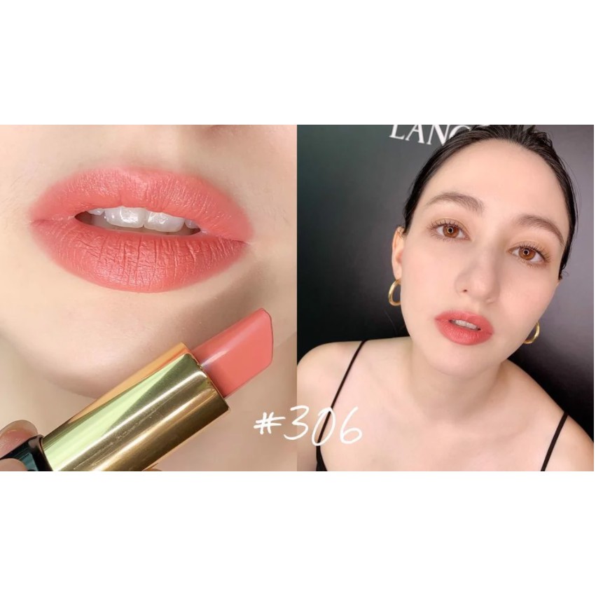 ✨[Màu 306 Vintage Ruby – Hồng cam nude siêu tây] Son thỏi dạng kem Lancôme L'Absolu Rouge Ruby Cream 3g