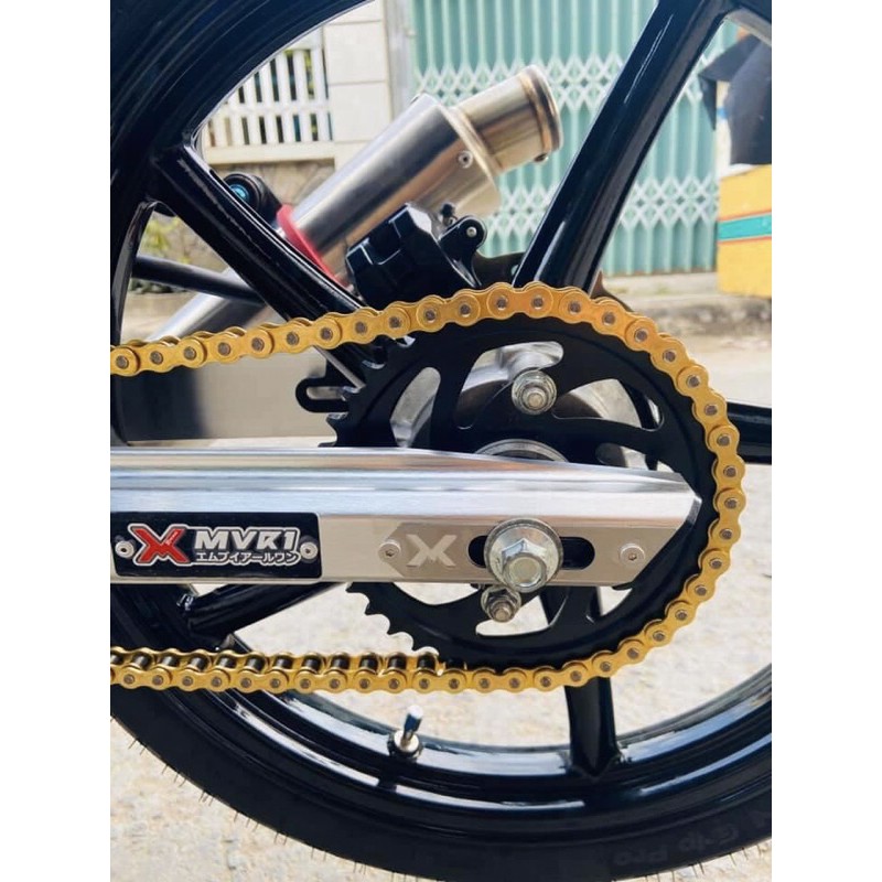 Bộ Nhông sên dĩa vàng Recto Exciter 135, Sirius, Taurus “ đĩa Size 28 => 45 “