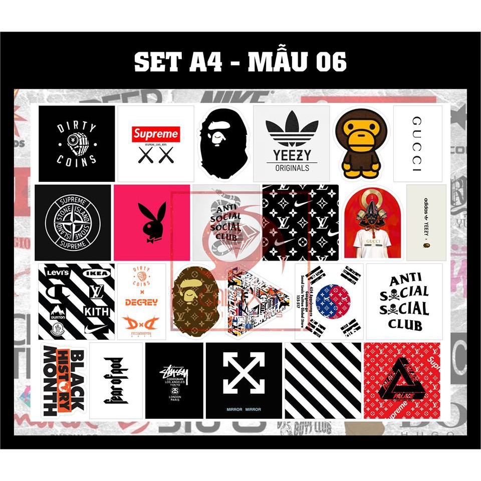 Sticker size A4-40k dán đt, máy tính, xe, đàn...