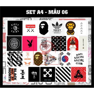 Sticker size A4-40k dán đt, máy tính, xe, đàn...