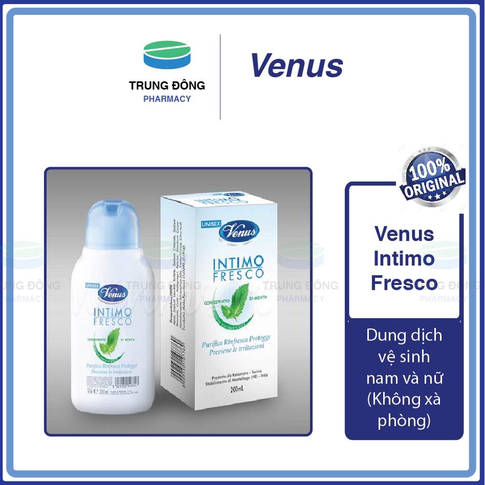 Dung dịch vệ sinh cho cả nam và nữ Venus Intimo Fresco Ialia, hương bạc hà, mát lạnh, sảng khoái,  - Trung Đông Pharmacy