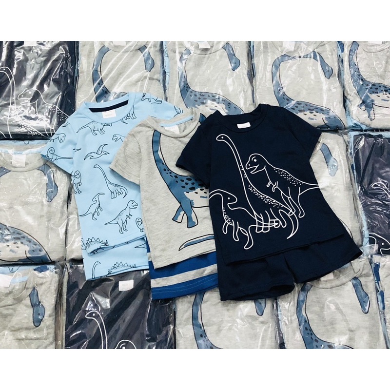 Set 3 bộ short khủng long bé trai-MS180