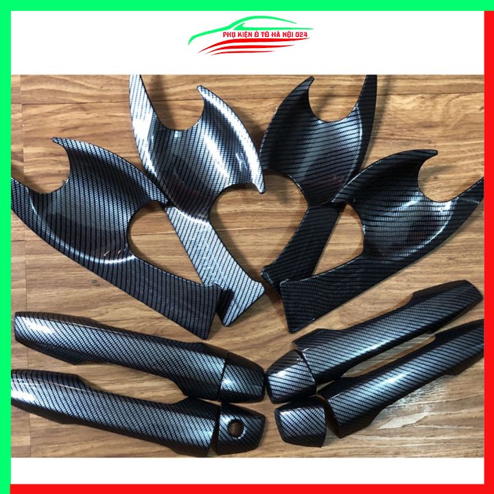 Ốp tay hõm Xpander 2018-2023 vân Carbon chống trầy bảo vệ cửa xe ô tô