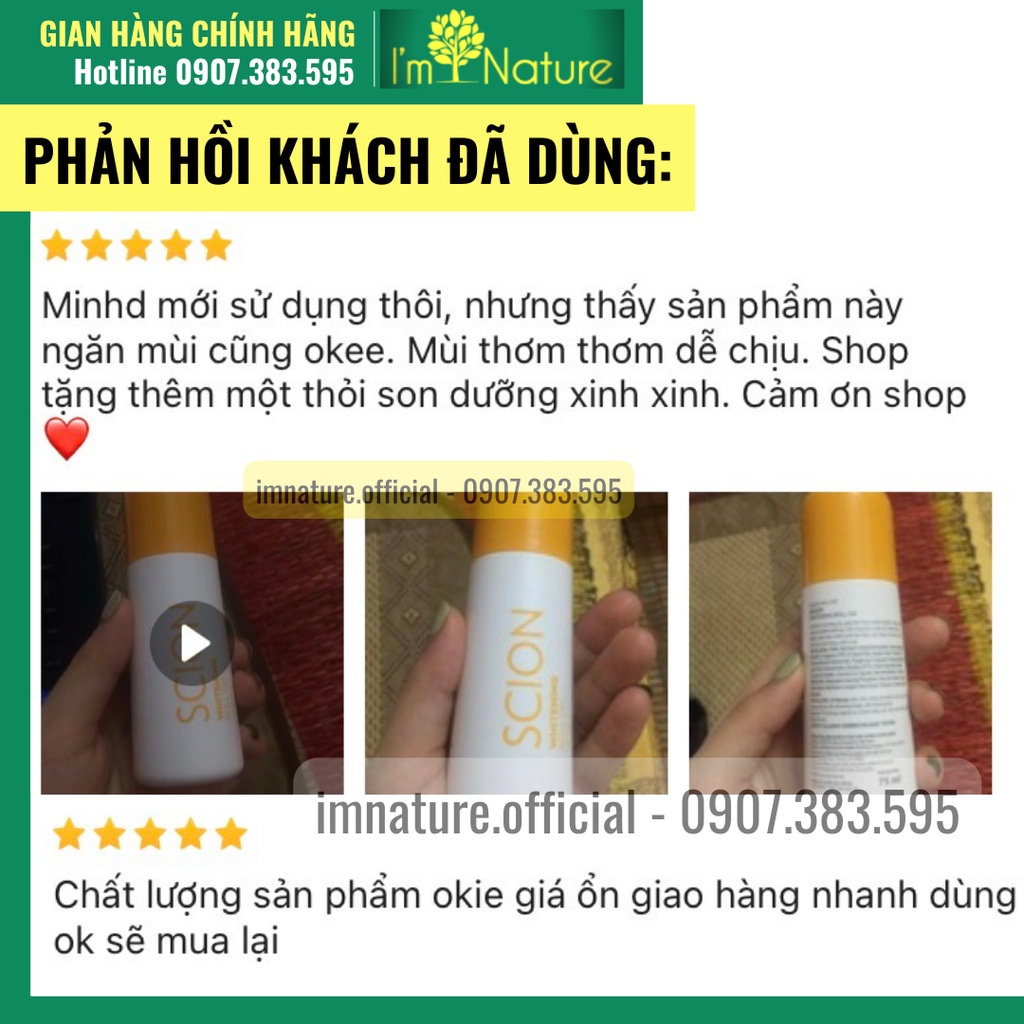 Lăn Nách Scion Chính Hãng - Khử Mùi Hôi Nách Lâu Năm Hiệu Quả