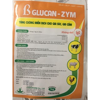 Glucan zym tăng cường miễn dịch cho vật nuôi (1kg)