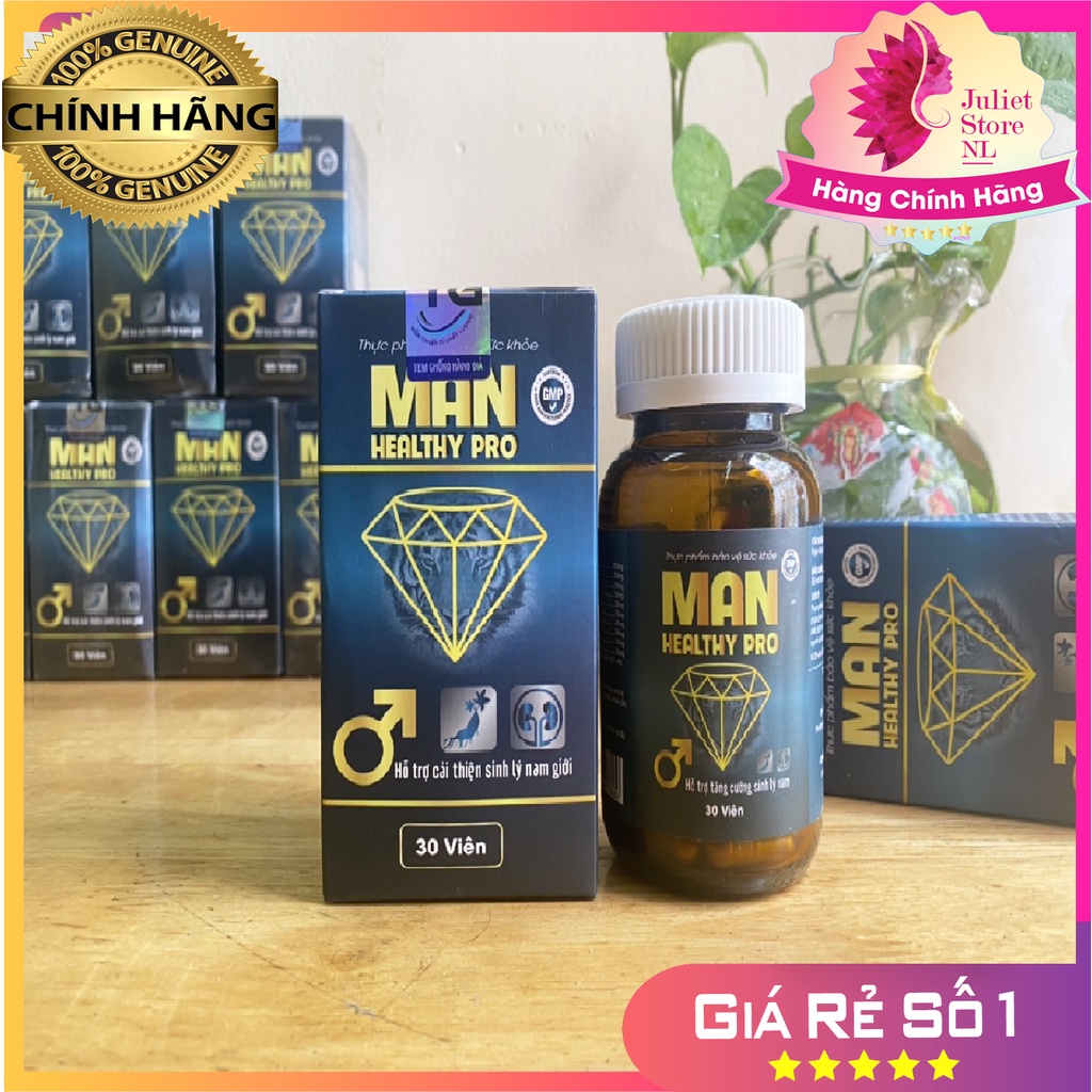 CHÍNH HÃNG MAN HEALTHY PRO VIÊN UỐNG TĂNG CƯỜNG SINH LỰC CỰC MẠNH DÀNH CHO QUÝ ÔNG AN TOÀN HIỆU QUẢ HỘP 30 VIÊN