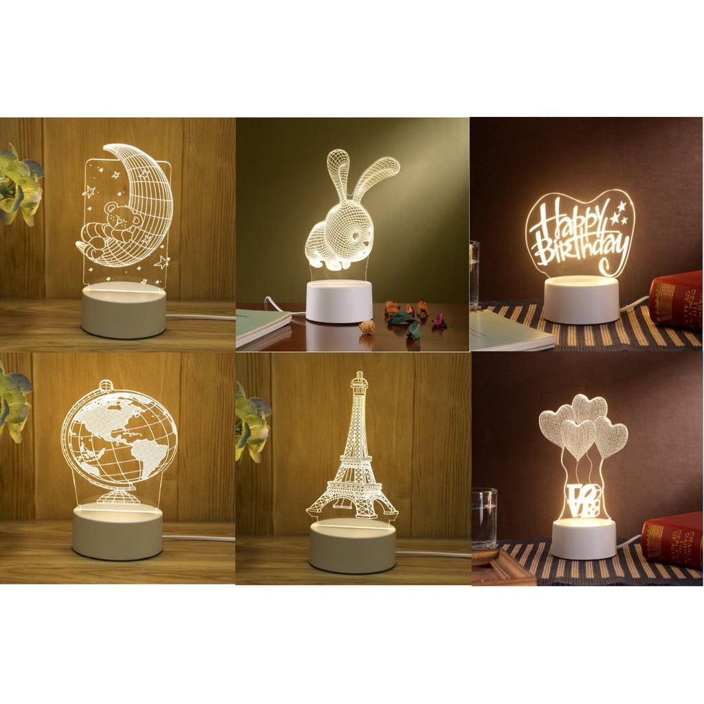 ĐÈN LED 3D, NHIỀU MÀU LỰA CHỌN