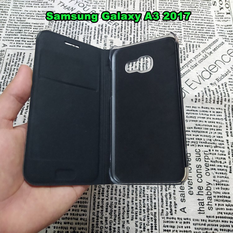 Bao Da Samsung Galaxy A3 2017 / A5 2017 / A7 2017 Kiểu Dáng Gấp 2 Mặt Và Có Phối Ví Sang Trọng