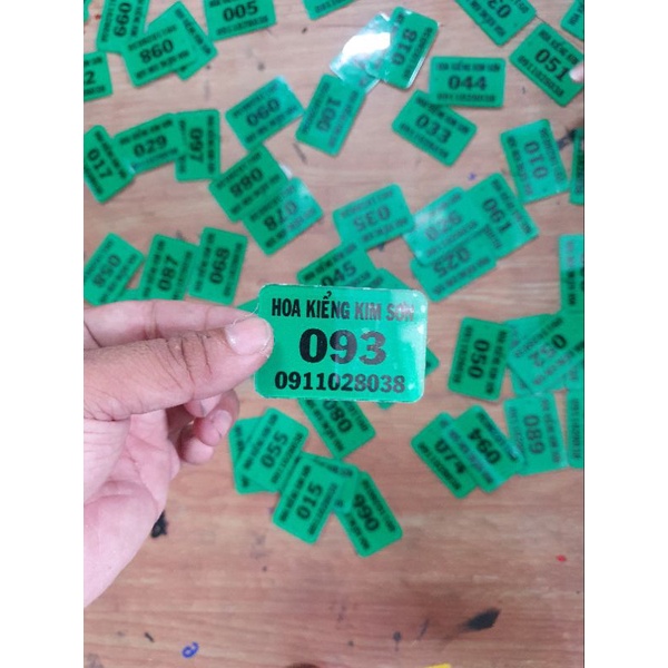 Thẻ mica giữ đồ giữ xe thẻ số