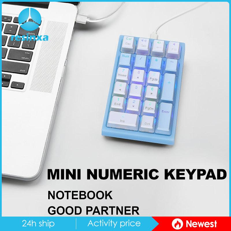 Bàn Phím Số Cơ 21 Phím Có Đèn LED RGB Cho Laptop